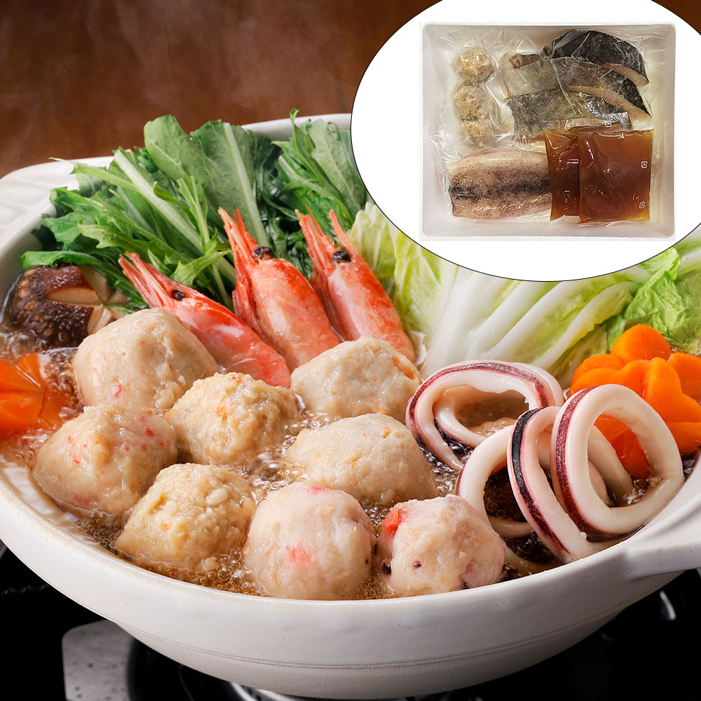 鍋 鍋セット 北海道 真鱈 鍋セット (真鱈切身200g、いか、つみれ、たれ)