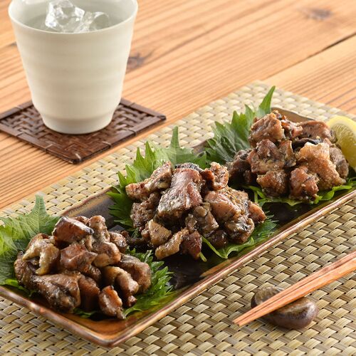 鶏肉ピックアップ商品画像（宮崎 三味鶏 (鶏の炭火焼180g 鶏炭火ハーブ焼150g スパイス焼150g)）