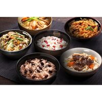 【倉入れ】 「大久」おこわバラエティBセット(赤飯・五目・山菜・とり・梅しらす・牛ごぼう) (ケース入数：6,ロット：3)