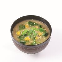 【倉入れ】 「しあわせいっぱい」 ごま香る緑黄野菜のおみそ汁 (ケース入数：100,ロット：2)