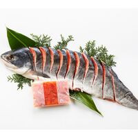 北海道産 新巻鮭&鮭といくらのルイベ漬セット A