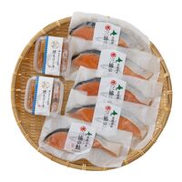 「三協水産」 北海道日高沖 秋鮭切身とだし茶漬けセット