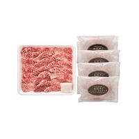 三重 松阪牛バラ焼肉・松阪牛入りハンバーグセット