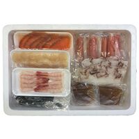 海鮮しゃぶしゃぶセット （生ずわいがに400g、たこ100g×3、生甘海老10本×3、生帆立貝柱100g×3、サーモン100g×3、昆布、たれ）