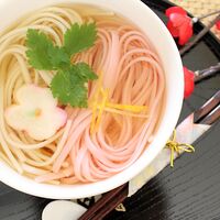 優雅 ～紅白うどんの詰合せ～ （讃岐うどん5束、梅うどん4束、純金茶、紀州南高梅）