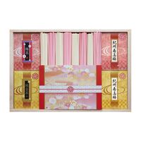 優雅 ～紅白うどんの詰合せ～ （讃岐うどん8束、梅うどん8束、純金茶、紀州南高梅）