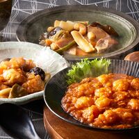 東京 「赤坂四川飯店」監修 人気3種セット （乾焼蝦仁、八宝菜、酢豚）