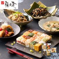 「梅の花」 なみはや寿司と4種の和惣菜セット （おから煮、ひじき煮、和風あん、黒酢あん）