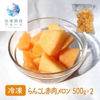 らんこし赤肉メロン 500g×2パック / 冷凍フルーツ デザート