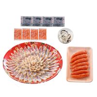 「関とら本店」 ふくたたき刺身と辛子明太子詰合せ （真ふぐたたき刺身180g、とらふぐ皮30g、辛子明太子250g） / ふく ふぐ フグ てっさ 送料無料