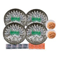 「関とら本店」 とらふく刺身・とらふく塩辛セット （とらふぐ刺身15g×4、とらふぐ皮20g×4、とらふぐ塩辛60g×2） / ふく ふぐ フグ てっさ 送料無料