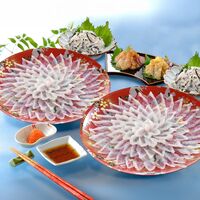 「関とら本店」 とらふく刺身・とらふく塩辛セット （とらふぐ刺身135g×2、とらふぐ皮30g×2、とらふぐ塩辛60g、とらふぐ塩辛（ゆず胡椒風味）60g） / ふく ふぐ フグ てっさ 送料無料