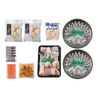 「関とら本店」 ふくづくし だんらんセット （とらふぐ刺身15g×2、とらふぐ皮20g×2、ふぐちり200g、ふぐ唐揚げ80g×2、ふぐ煮こごり100g、ふぐつみれ80g） / ふく ふぐ フグ てっさ てっちり 送料無料
