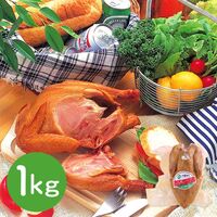福島 川俣シャモ 丸鶏くんせい 1kg / 鶏肉 燻製 送料無料