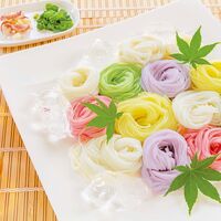 奈良 「池利」 三輪素麺 色撫子 各50g×各3 / そうめん 送料無料