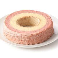 【倉入れ】まろやかな輪～苺ミルク～ バウムクーヘン（ケース入数：24, ロット：2）