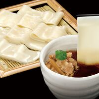 【倉入れ】群馬 「花山うどん」 鬼ひも川 3人前肉汁つゆ付き（ケース入数：16 , ロット：1）