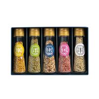 「珍味処の京ふりかけ」ボトルギフト5選 15箱（ごまかつお、ごま柚子胡椒、ごま梅、ごまわさび、ごまゆず） / ふりかけ ごま セット 送料無料