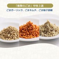 【有償サンプル】”珍味処の京ふりかけ”「衝撃のごま」ふりかけシリーズ辛味3選（ごまガーリック、ごまキムチ、ごま柚子胡椒）