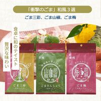 【有償サンプル】”珍味処の京ふりかけ”「衝撃のごま」和風3選（ごま三彩、ごま山椒、ごま梅）