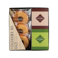 神奈川 「YOKOHAMA NO KAZE」 プレミアム焼菓子ギフト（バウムクーヘン3個、チョコクッキー1袋、抹茶クッキー1袋）