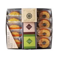 神奈川 「YOKOHAMA NO KAZE」 プレミアム焼菓子ギフト（バウムクーヘン4個、カットケーキ(レモン)2個、カットケーキ(オレンジ)3個、チョコクッキー1袋、抹茶クッキー1袋、プレミアム紅茶ティーバッグ2g×4袋）