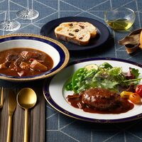 神奈川 「横浜ロイヤルパークホテル」監修 シチュー＆ハンバーグセット（ビーフシチュー170g×2、デミグラスソースハンバーグ180g×2）