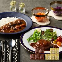神奈川 「横浜ロイヤルパークホテル」監修 カレー＆ハンバーグセット（ビーフカレー200g×5、デミグラスソースハンバーグ180g×5）