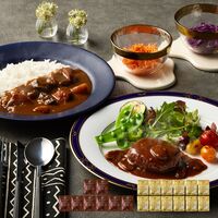 神奈川 「横浜ロイヤルパークホテル」監修 カレー＆ハンバーグセット（ビーフカレー200g×12、デミグラスソースハンバーグ180g×8）