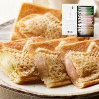 岡山 クロワッサン鯛焼き 3種ギフトセット（白あん90g×3、白桃カスタード90ｇ×3、マスカットチーズ90ｇ×3）