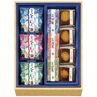 河内駿河屋 花利休 和菓子詰合せ FR-15 4198-065 （羊羹・くずもち各1個、のれん栗4個） / ようかん くずもち 詰め合わせ セット 送料無料