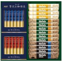 AGF スティックカフェオレ＆ブラック アソートギフト BZT-20A 4210-063 (カフェオレ6本、カフェオレ(ミルクたっぷり・甘さなし各4本))、ブラック(ブラジルブレンド・モカブレンド各7本) / コーヒー 詰め合わせ セット 送料無料