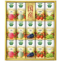 カゴメ 野菜生活100 国産プレミアムギフト(紙容器) YP-30S 4215-025 (白桃、メロン、佐藤錦、シャインマスカット、巨峰) / 野菜ジュース 国産 詰め合わせ セット 送料無料