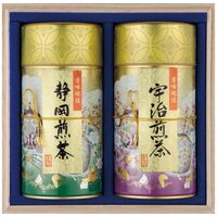 産地銘茶詰合せ WR-100 4218-033 (静岡煎茶120g、宇治煎茶120g各1缶) / お茶 緑茶 詰め合わせ セット 送料無料