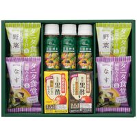 健康おもいやりギフト KKO-BO 4225-052 (万田酵素ドリンクタイプ3本、養命酒製造(生姜黒酢・黒豆黒酢各1本)、マルコメフリーズドライ) / 詰め合わせ セット 送料無料