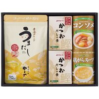 だし詰合せ Dasi-AN 4228-010 (やまやうまだし1袋、かつおだしの素2箱、コンソメ、鶏がらスープ各1箱) / だし 出汁 詰め合わせ セット 送料無料