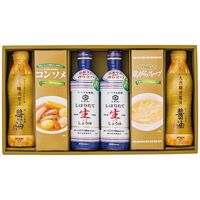 バラエティ調味料ギフト AKI-CO 4228-072 (生しょうゆ・醤油各2本、コンソメ、鶏がらスープ各1箱) / 詰め合わせ セット 送料無料