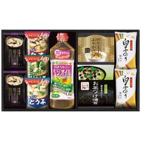 彩 味ノ蔵 食卓セット TG-C 4229-024 (白子味のり、マルコメ京懐石茄子のおみそ汁各2袋、アマノおみそ汁、のり玉子ふりかけ、永谷園お茶づけ海苔各1個、ヘルシーベジオイル1本) / 味噌汁 インスタント 詰め合わせ セット 送料無料
