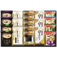 彩 味ノ蔵 フリーズドライバラエティセット F-CJ 4229-062 (たまごスープ5袋、しじみ醤油味付海苔、白子味のり各3袋、マルコメ京懐石おみそ汁、アマノおみそ汁) / インスタント 詰め合わせ セット 送料無料
