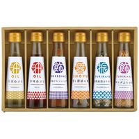 オクルヤ 調味料詰合せ 食卓の彩り SC-6A 4232-069 (白金あぶら、香味あぶら、胡麻ドレッシング、香り醤油の素、有明海苔ふりかけ、アーモンド入りサラダふりかけ各1瓶) / ドレッシング 詰め合わせ セット 送料無料