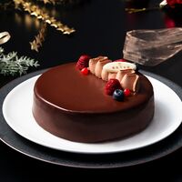 【クリスマス】「銀座千疋屋」 銀座ショコラブラウニー 《お届け期間：12月20日～12月24日》（時間指定は伝票への反映は可能ですが、保証は致しかねます。キャンセル・変更は原則不可。） / クリスマス ケーキ 冷凍 送料無料