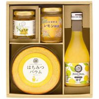 山田養蜂場 プレミアムスイーツギフト PSL-50 4233-059 (はちみつバウム、ゆずハニードリンク、レモン蜂蜜、しょうがはちみつ漬各1瓶) / 詰め合わせ セット 送料無料