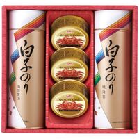 白子のり のり・お茶漬け・かに缶詰合せ SN-400 4244-052 (のり茶漬け(10袋)、焼のり各1缶、まるずわいがにほぐし肉3缶) / お茶漬け のり 海苔 缶詰 詰め合わせ セット 送料無料