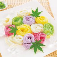 池利 いろどり三輪素麺 CL-30A 4249-052　(白、柚子、桜、梅、紫芋各2束、抹茶、青しそ、カボス各1束) / そうめん 素? 詰め合わせ セット 送料無料