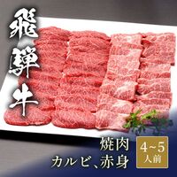 飛騨牛 焼肉 カルビ&赤身 食べ比べ セット x 各400g / 牛肉 ギフト 送料無料