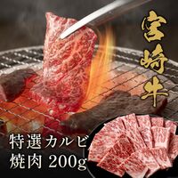 宮崎牛 特選カルビ 焼肉 200g / 牛肉 ギフト 送料無料