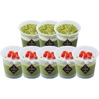 【上代厳守】京都・宇治抹茶パフェ＆ティラミスのアイス8個セット / 冷凍 送料無料