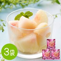 山形 「凍眠フルーツ」 白桃3袋セット / 国産 冷凍フルーツ 送料無料