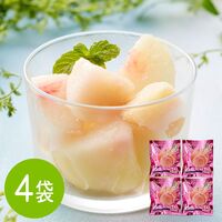 山形 「凍眠フルーツ」 白桃4袋セット / 国産 冷凍フルーツ 送料無料