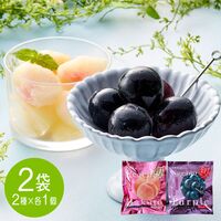 「凍眠フルーツ」 2種セット（白桃、ナガノパープル） / 国産 冷凍フルーツ 送料無料